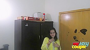 All three holes of a hot woman are fucked.